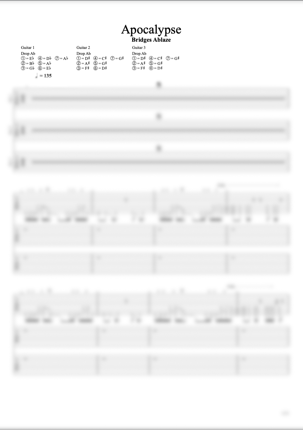 Apocalypse Guitar Tabs PDF + .GPX File Bundle