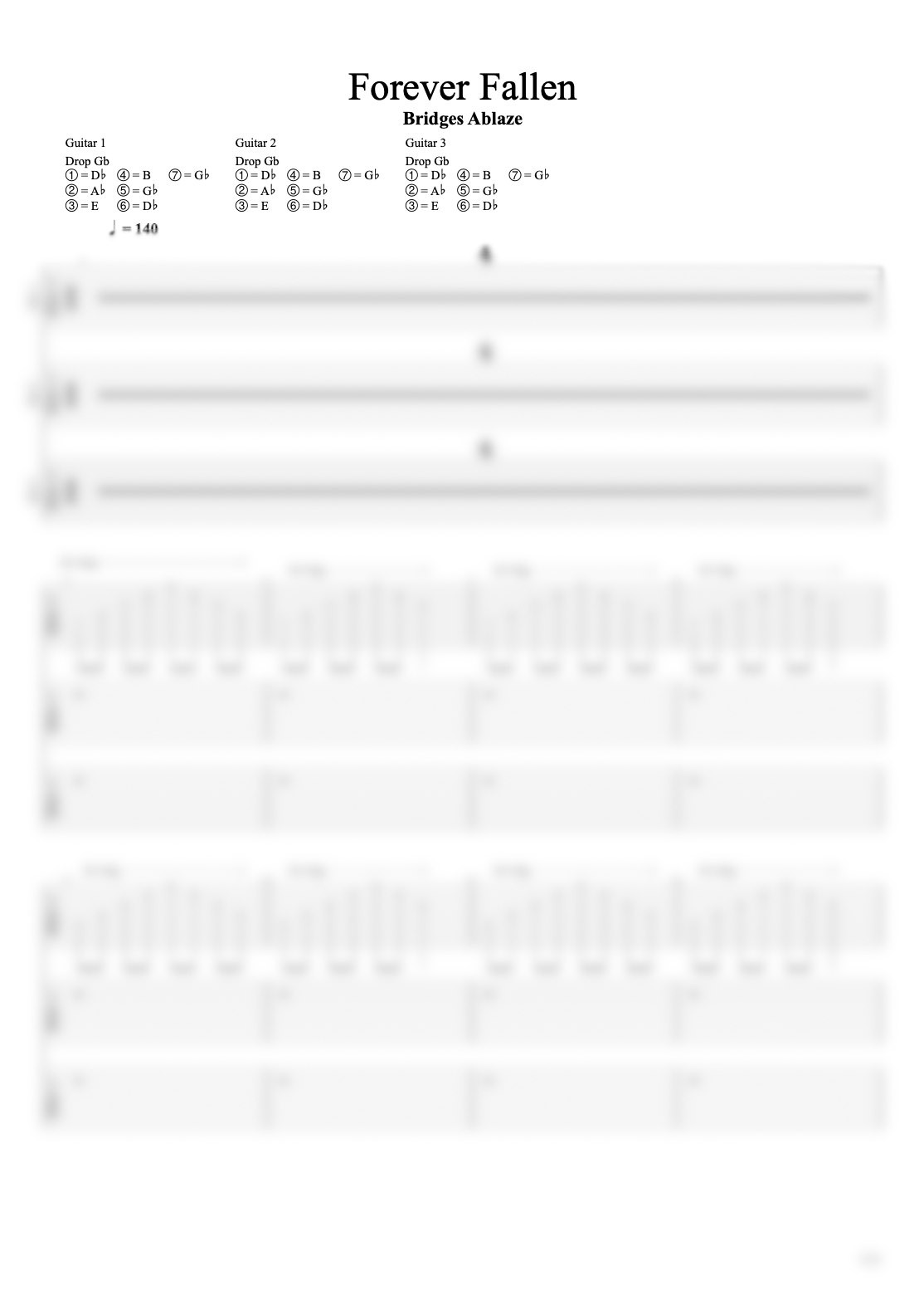 Forever Fallen Guitar Tabs PDF + .GPX File Bundle